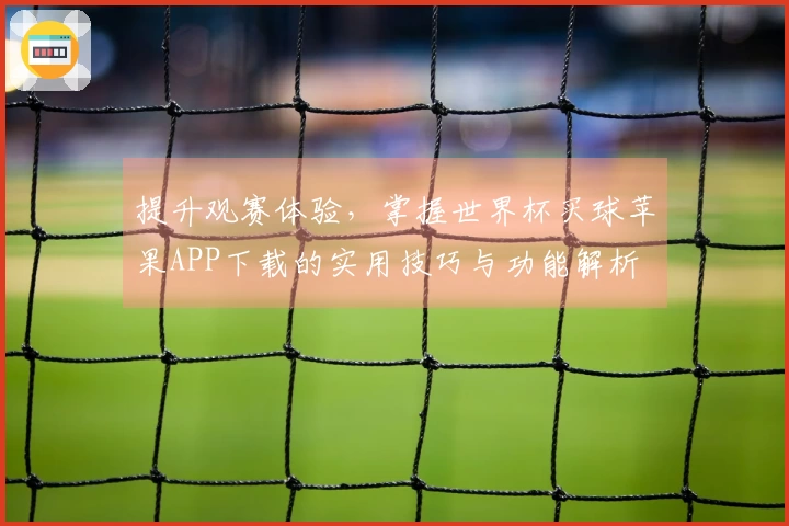 提升观赛体验，掌握世界杯买球苹果APP下载的实用技巧与功能解析